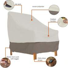 Waterproof Patio Chair Covers, Heavy Duty Oxford Fabric With PVC Coating, Dustproof Lawn Furniture Cover For Outdoor Winter