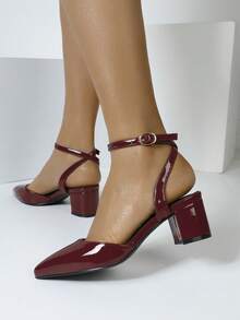 Kitten Heels Slingback For Women Closed Pointed Toe Pump Wedding Party Dress Shoes