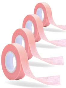 6 Pieces Breathable Eyelash Tapes For Eyelash Extensions, Microporous Fabric Tapes, Non-Woven Makeup Tools, Multi-Purpose Self-Adhesive Tapes For Eyelash Extension Applications,Pink Eyelash Tape, Eyelash Extension Tape, Eyeshadow Tape, Suitable For Extending Female Eyelashes, Eyeshadow And Eyeliner Auxiliary Tools