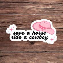 1 miếng dán Save A Horse Ride A Cowboy, miếng dán vinyl phong cách phương Tây, quà tặng độc giả truyện lãng mạn cay nồng, miếng dán máy tính xách tay Kindle hình mũ cao bồi, phụ kiện bình nước, sản phẩm hoàn hảo cho người hâm mộ yêu sách đang trong thời đại truyện lãng mạn cao bồi - Nhiều màu - Xem 11