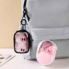 Portable Transparent Charging Storage Bag With Zipper Multifunctional Headphone Travel Accessories With Keychain - trắng - Xem 4