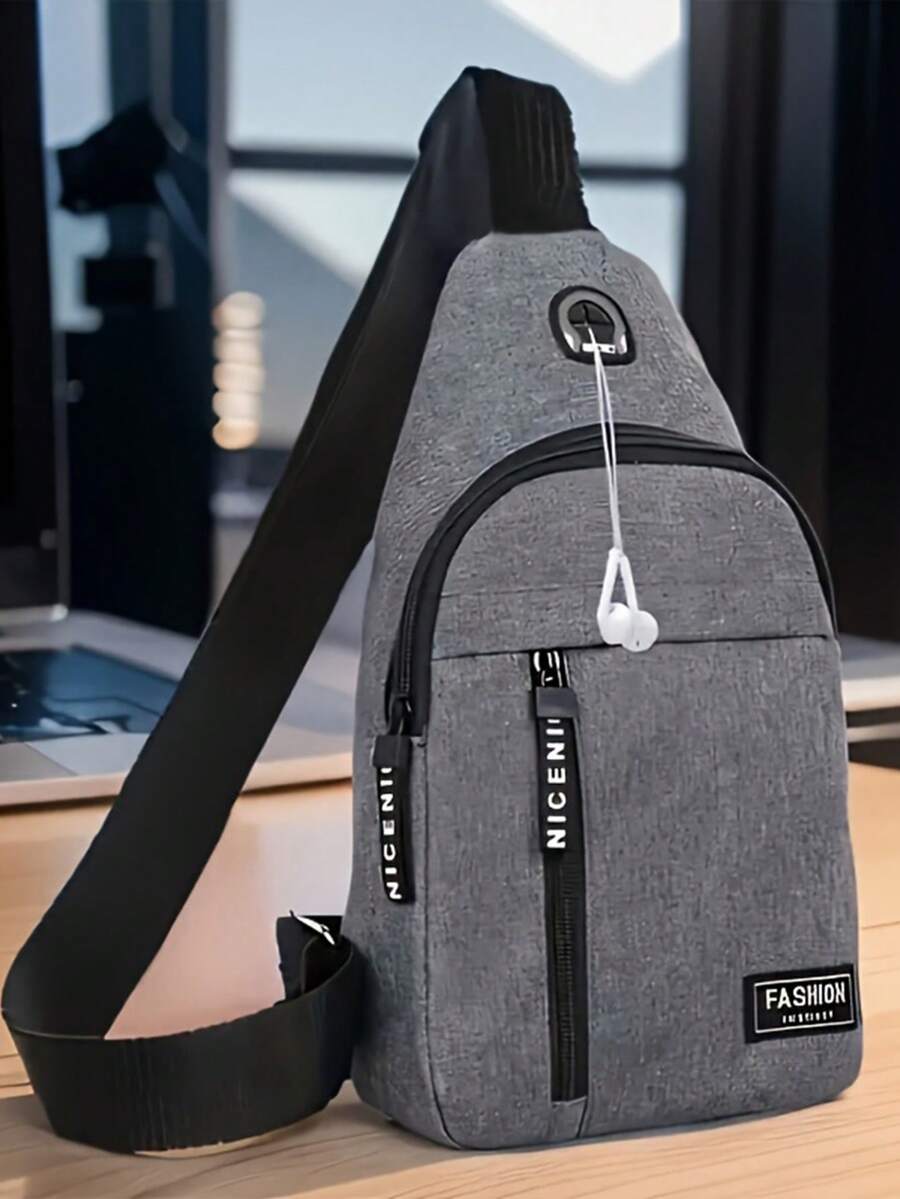 1 حقيبة كتف للرجال، هدية عيد الأب، حقيبة صدر متعددة الوظائف للتنزه، حقيبة ظهر خفيفة الوزن، هدية مضحكة