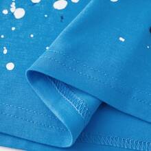 Women's Short Sleeve T-Shirts Tops Graphic Tees Y2k Vintage Gothic Punk Slim Fitted Crop Top Tee Shirts Party Clubwear Streetwear - 藍色 - 查看 9