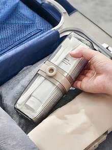 密封防漏便携式带盖香皂盒,迷你收纳携带皂盒,便捷旅行漱口杯香皂盒,情侣洗漱杯牙刷杯收纳盒牙刷牙膏盒套装,商务旅行户外露营户外旅行便携,适用于居家,学校,旅行包收纳等! - 透明灰 - 查看 9