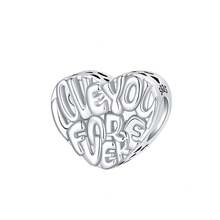 Silver Plated Charms Hollow Heart To Heart Purple Zirconia Lotus Mother And Daughter Embrace Stars Moon Cross Rubik Cube Colorful Zirconia Rubik Cube Hollow Heart Beads Cute And Colorful Heart-Shaped Puzzle Design Series Beads Charm Fit Original Bracelet Charm Beads Necklace Diy Female Jewelry