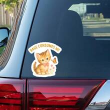 1 miếng dán hình mèo con giận dữ buồn cười Rage Consumes Me, miếng dán vinyl hài hước về sức khỏe tâm thần, quà tặng động vật dễ thương, miếng dán ốp lưng điện thoại hình chai nước máy tính xách tay châm biếm, phụ kiện hoàn hảo cho mọi người muốn thể hiện sự hài hước và thái độ hỗn loạn của mình trước những thử thách của cuộc sống - Nhiều màu - Xem 8