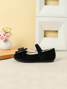 Autumn/Winter Beautiful Bow Decor Girls/Toddlers Shoes, Everyday Wear - Black - View 6