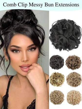 Messy Bun Hair Piece Drawstring Ponytail Extension With Comb Clip Bun Synthetic Combs In Hair Piece For Women Natural Hair Bun Daily Use