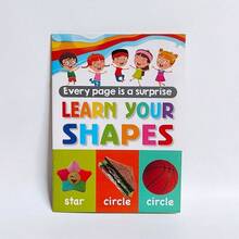 4pcs Children's Learning Book - Enlightenment - Learning Knowledge - Alphabet, Numbers, Shapes, Colors