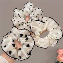 Hot-Selling 3-Piece Set, High-End Girly Style Scrunchie, Bubble Scrunchie Headband, Large Intestine Scrunchie, Love Rope Ball Scrunchie, Simple Rubber Band Women's Hair Tie Headband, Hair Ornament - 3件套裝-高貴典雅 - 查看 3