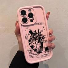 Funda de teléfono médica con modelo cardiovascular creativo compatible con  17 15 Pro Max 11 12 13 14 16 Pro XR 7 8 Plus, funda anti-caída, compatible con funda de  17, funda de  17 Pro, funda de  17 Pro Max - Rosa roja F1118 - Ver 8