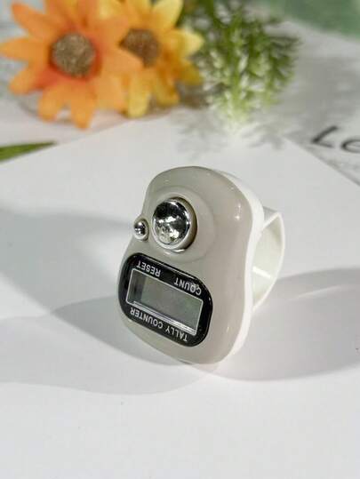 Contador de anillos electrónico multicolor, contador electrónico mini con pantalla digital, adecuado para deportes/entrenamiento/oración