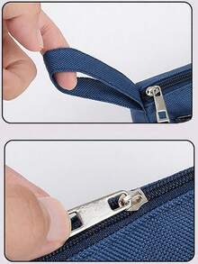 Estuche de lápices con cremallera personalizado, con nombre/iniciales personalizados, organizador escolar y de oficina de doble capa con cierre de cremallera , regalo de cumpleaños/Día del Maestro para estudiantes, profesionales, azul, rosa, amarillo, negro, bolsa de papelería, diseño de dos capas