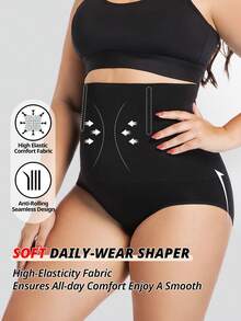 FLARIXA Plus Size Seamless Super High Waist Shaping Panties Slimming Tummy Control Waist Trainer Body Shaper Shapewear For Women Underwear Women's Underwear Sheath Flat Belly Woman Lingerie Briefs Butt Lifter