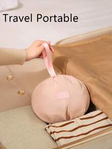 1pc Underwear Storage Bag, With A Handle For Easy Carrying, Spherical Underwear Storage Bag, Multi-Compartment Design, Effectively Stores Underwear And Bras, Can Be Carried By Hand Or Hung, Suitable For Travel And Home Storage, Travel Storage Bag, Beige Storage Bag, Zipper Closure, Underwear Storage Organizer, Underwear Storage Bag, Suitable For School Supplies.