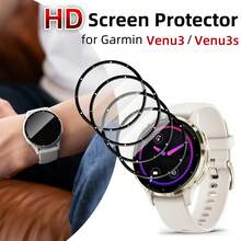 4pcs Full Coverage Screen Protector Film For Garmin Venu 3/Venu 3S/Vivoactive 5/Vivoactive 6, Forerunner 970/570 47mm, Forerunner 965/265/165, 3D Full Coverage High-Definition Anti-Scratch, Curved Edge Composite Soft Film Precise Fit Sensitive Touch, Smartwatch Accessories Durable Protection Full Coverage, Upgraded Design, Durable Fashionable Accessories, High-Quality Protection, Fashionable Buyers, Tech Enthusiasts Christmas/Halloween/New Year/Birthday Gift, Men And Women Stylish Smartwatch Accessories