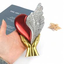 Molde de silicona con forma de corazón, con forma de ala de corazón para sostener en la mano, regalo del Día de San Valentín para mamá, hija, amante, decoración del hogar DIY de moda, decoración de pared