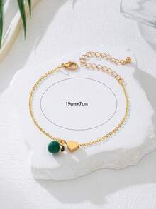 1pc Heart-Shaped Handmade Fruit Cherry Pendant Anklet For Women, Multi-Style, Apple Best Seller, Sexy & Casual Wear