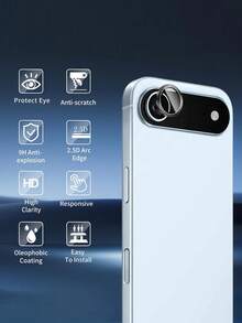 3 paquetes de protectores de lente de cámara para iPhone 17 Air, 17, 17 Pro, 17 Pro Max, 16, 15, 14, 13, 12, 11, película de vidrio templado de dureza 9H, modo nocturno, antiarañazos, antihuellas dactilares, sin burbujas, protector de lente de teléfono móvil aplicable a protección diaria, oficina, hogar, cubierta de cámara de teléfono a prueba de agua, a prueba de golpes, resistente a arañazos