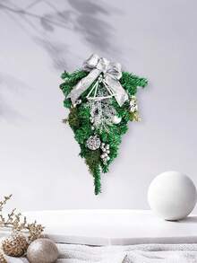 Décorations de porte rayées rouges et vertes classiques pour les arbres de Noël inversés, utilisées pour la décoration dans les centres commerciaux, les hôtels et les couronnes de Noël faites de vignes. - Style trois - Voir 1