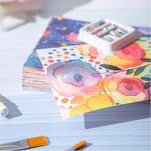 have a good day 30pcs/Pack Watercolor Flower Theme Scrapbooking Paper, DIY Decoration Non-Adhesive Material Paper, Holiday Gift, Handmade Collage Material, Personalized Scrapbook Planning Creative School Stationery