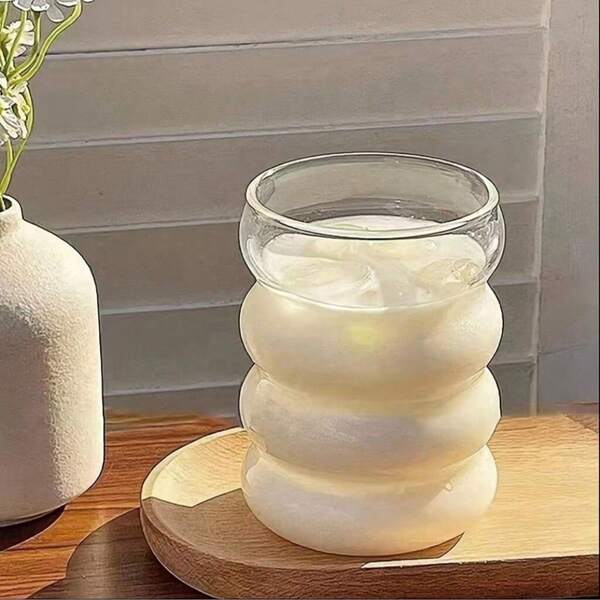 1/2/4 Stücke 350ml Glas Tasse, Spiraltasse, Matcha Tasse, Wassertasse, Kaffeetasse, hochwertige Borosilikatglas Tasse, geeignet für Eiskaffee, Getränke, Saft, Matcha, Milch, ideal als Geschenk zur Einschulung und für den Gebrauch Zuhause im Winter & Sommer