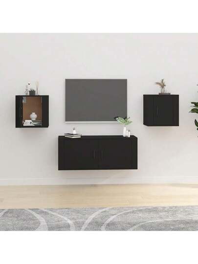 VidaXL TV Wand Units Pcs 40x34.5x40 Cm Zwart