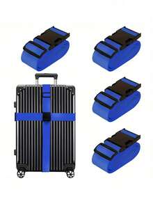 1/2 Pieces Of Minimalist, Stylish And Multi-Functional Adjustable Colorful Security Straps For Luggage. These Are Straight-Shaped And Vibrant Luggage Straps, Lock-Free Luggage Binding Straps Suitable For Outdoor Use.