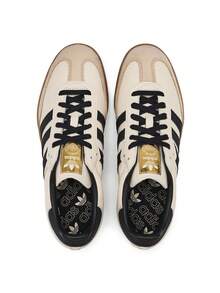 Adidas Samba OG 女款运动鞋经典运动舒适轻质橡胶鞋底奶油白沙色 Strata ID0478 - 米色和黑色 - 查看 4