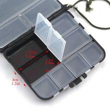 Double Sided Tackle Box Box Fishing Gear Accessory Storage Box Fishing Bait Box Mino Hard Bait Pencil Squid Fake Bait Box - Black - View 3