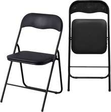 Silla plegable negra Adir 12134 | Resistente, ligera y fácil de guardar - Negro - Ver 2