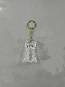 Colgante de almacenamiento de pelo de perro, recuerdos portátiles, llavero creativo con forma de perro, contenedor transparente para almacenamiento de pelo, cápsula de almacenamiento de pelo, diseño hecho a mano, accesorios DIY