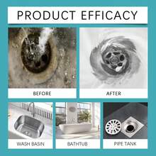 JUE FISH Sewer Unblocking Deodorant Gel Kitchen Bathroom Floor Drain Drain Pipe Sink Eliminate Hard Water Deposits Dissolve Blockage Restore Smooth Fluent Dredge Cleaning Agent - 液體 - 查看 8