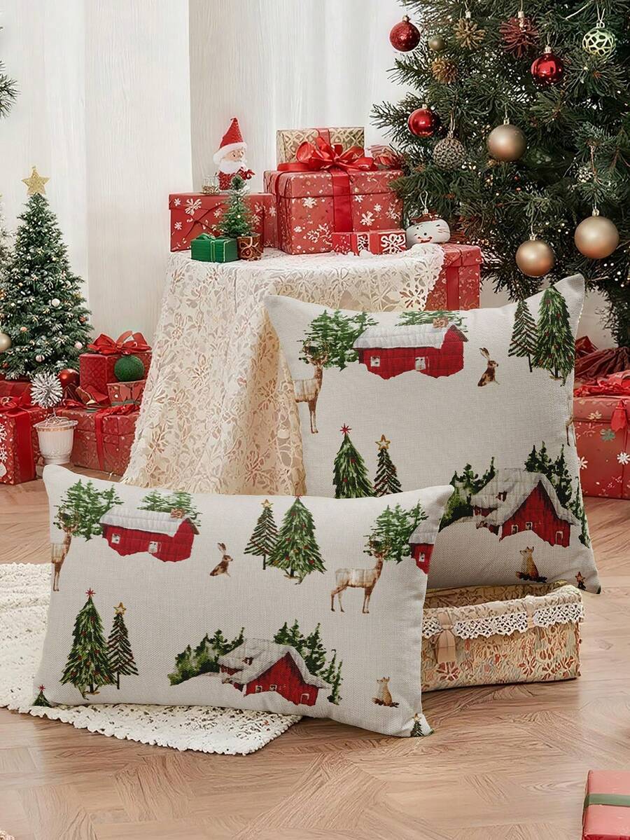 1/2/4件裝 抱枕套 柔軟裝飾靠墊套亞麻枕套 床上用品 條紋枕套 僅含枕套不含內芯 拉鍊開合 適用沙發 臥室 客廳 家居裝飾 透氣舒適 家用紡織品 - 彩色 - 查看 1