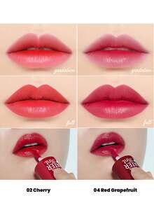 ETUDE 2支装 Dear Darling 唇彩，04号红葡萄柚色，色彩鲜艳亮丽，蕴含保湿石榴和葡萄柚提取物，滋养双唇，韩国彩妆，K-Beauty，9克/0.31盎司*2