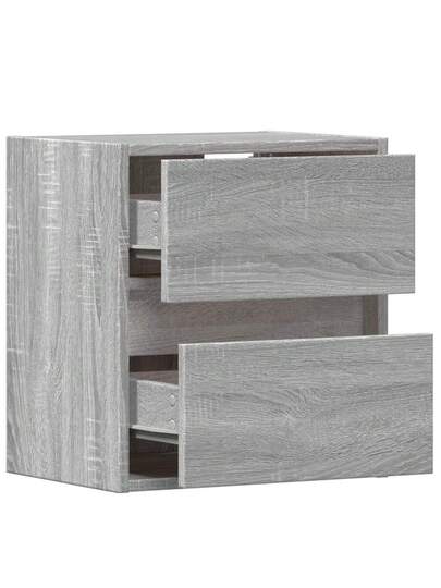 VidaXL TV Wand Units LED Pcs 41x31x45 Cm Grijs Sonoma Oak view 9