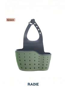 2件套水槽悬挂式沥水篮套装，包含9块海绵和硅胶收纳盒，可调节绑带沥水架，海绵架，水龙头悬挂篮，厨房收纳袋，适合在厨房存放海绵和抹布（均码+1块海绵/1个沥水篮+9块海绵/1个均码/1个蓝色/1个粉色/1个绿色/1块海绵/2个（1个绿色+1个均码））