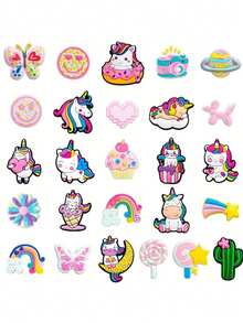 10-20-30-50-100 PCS Mixed Pink Series, Random DIY Shoe Decor Kit - DIY Shoe Decor Kit - Cute Flowers, Heart Shapes, Bows, Diamonds, Bags, Shoes, Lip Prints, Butterflies, Ice Cream, Cherries, Shells, Musical Notes Shoe Accessories. Whether Used To Embellish Shoes, Bags, Bracelets Or As Party Gifts, Festival Decorations Or Birthday Presents, It Can Showcase Your Personal Charm.