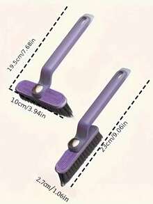 1 件重型二合一清洁刷，360° 旋转头和 V 形接头 - 双重清洁模式（旋转/静态），防滑手柄 - 浴室、厨房、淋浴、水槽洗涤器 - 耐用塑料结构，可去除顽固污渍 - 彩色 - 查看 4