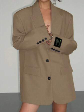 Women's Lightweight Blazer.This Casual Yet Distinctive Mid-Length Formal Peaked Lapel Jacket Is Suitable For Occasions Such As Banquets, Weddings, Festivals, Parties, And Outings. It Is An Elegant And Chic Women's Clothing Piece For Autumn.