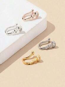 1pc Delicate And Elegant  Gourd Shaped Artificial CZ Nose Ring Stud Suitable For Women, Nightclub, Party, Birthday Gift