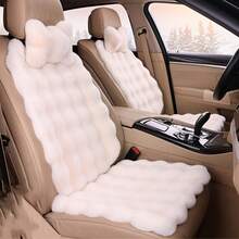 3pcs Plush Car Seat Cushion Set, Warm Fuzzy Seat Covers For Winter - 均碼 - 查看 2