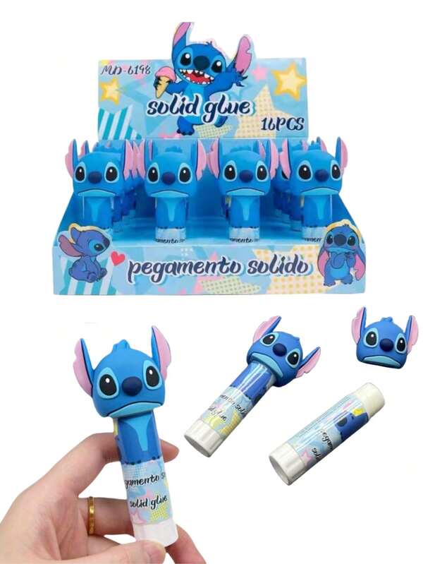 Disney 1pc Stitch Cartoon Solid Glue Stick Handmade Adhesive Paper Sticking Glue DIY To Make High Viscous Glue Stick