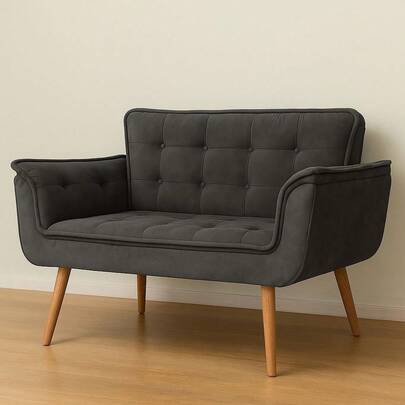 Namoradeira Poltrona 2 Lugares Decorativa Luxo Sala Escritório Clínica Estética Recepção Quarto