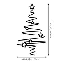 [Albero di Natale in metallo] Elegante albero di Natale in metallo nero da parete | Decorazione natalizia non elettrica per interni ed esterni, perfetta per soggiorno, cortile o giardino