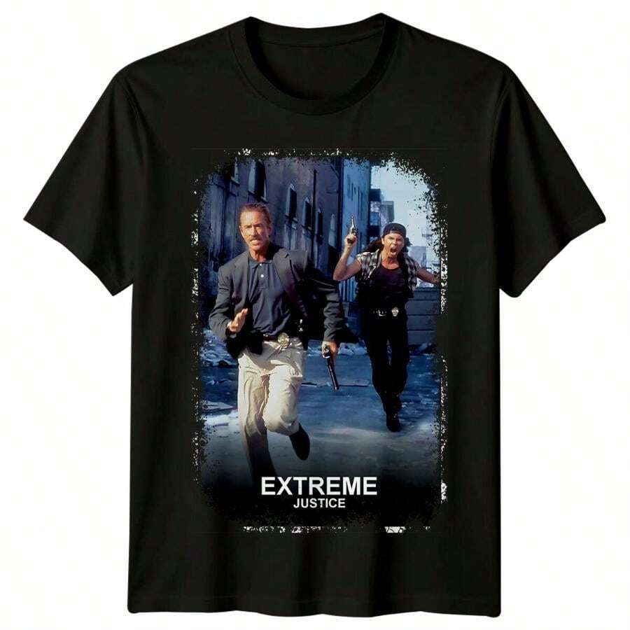 Extreme Justice 1993 Movie Poster Inspired T-Shirt Retro 90s Tee Unisex - màu đen - Xem 1