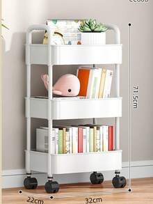 1 szt. Wózek łazienkowy Slim Storage, ruchoma wąska półka podłogowa - Wielokolorowe - Zobacz 8