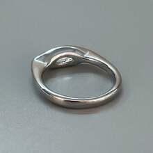 VKHK 1pc Elegant 18K Gold Plated Stainless Steel Slender Zirconia Decorated Single Ring, Suitable For Women's Daily Wear And Wedding, Gift - Drill - View 8