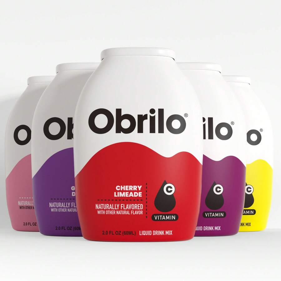 Obrilo Water Enhancer Liquid Flavoring Drops - ZERO Sugar/Calorie, Dye Free, Naturally Flavored Drink Syrup - 2025年5種多樣化包裝 - 查看 1