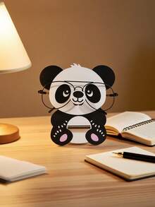 1个创意熊猫时尚眼镜收纳架，可拆卸木质眼镜展示架，可爱熊猫造型眼镜整理架，梳妆台眼镜架 - 貓熊 - 查看 5